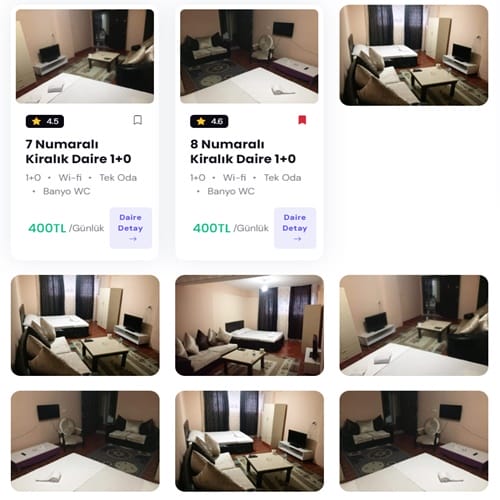 Samsun günlük kiralık ev 1+0 fotoğrafları