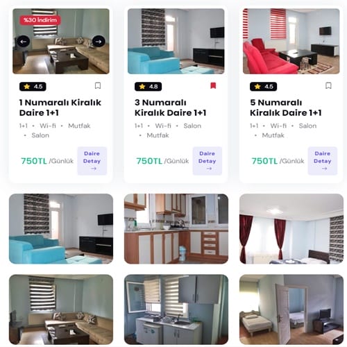 Samsun günlük kiralık ev 1+1 fotoğrafları