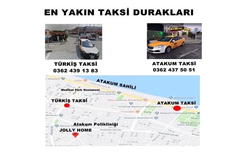Home Park Suite minibüs taksi ile ulaşım.