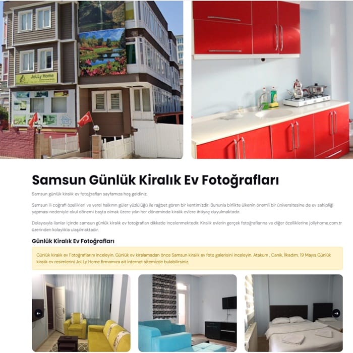 Samsun günlük kiralık ev fotografları Home Park Suite